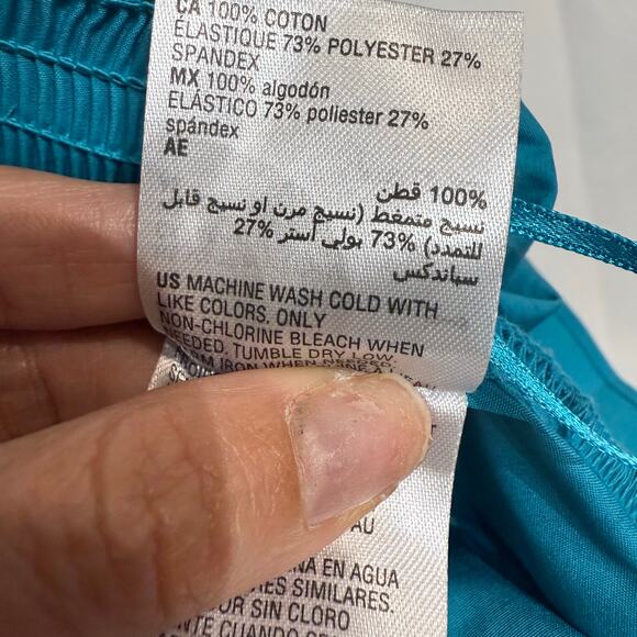 INC International Concepts Teal Smocked Peplum Top Sz M NWT - Picture 7 of 13